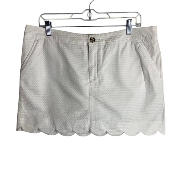Lilly Pulitzer Pants - Lilly Pulitzer Women's Size 12 Colette Skort Resort White Textured Preppy Tennis